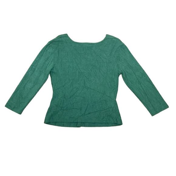 Bandolino Green Twist Front Ribbed Sweater Size L - Picture 5 of 9